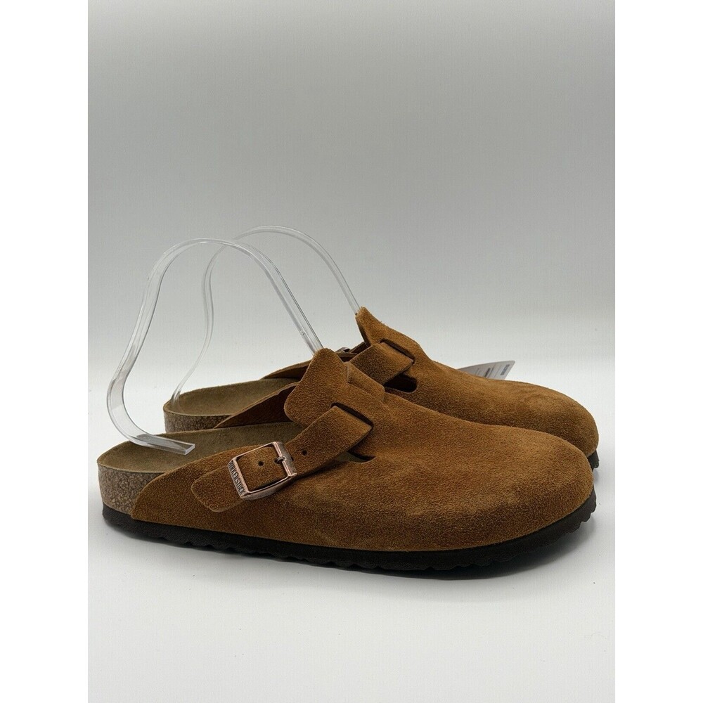 Birkenstock Boston Clogs Sandals Unisex Soft Footbed Suede Leather 40 US 9 New
